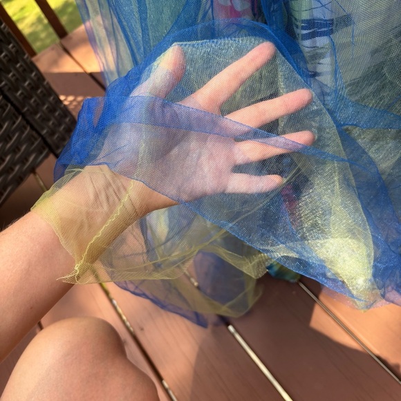 Vibrant Abstract Formal Dress | Vintage Y2K Beaded Cache Ballgown | Size 4 - Picture 11 of 17